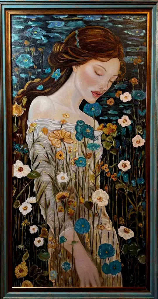 ყვავავილებში ჩაძირული